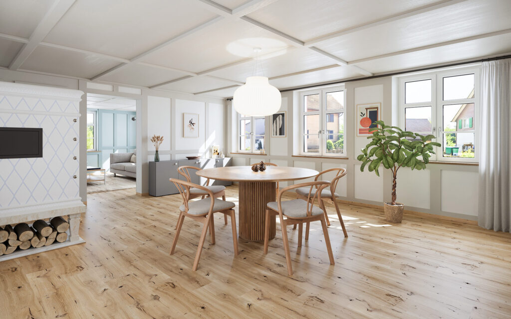 3.5-Zimmer-Gartenwohnung mit Kachelofen in der Überbauung Burgblick in Weinfelden
